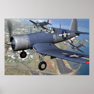 Poster Anaglyphe 3D F4U