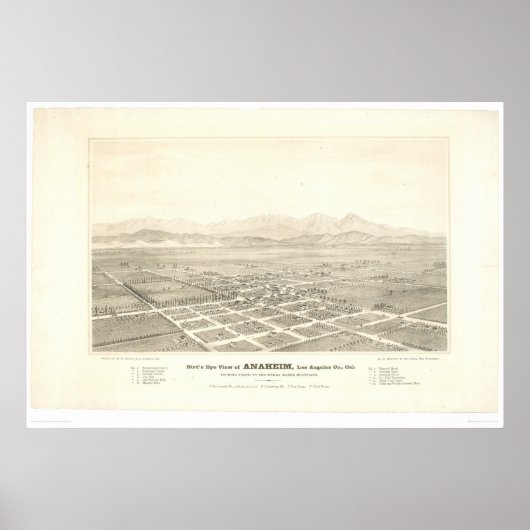 Poster Anaheim, CA. Carte panoramique (0025A) - Non resta (Devant)