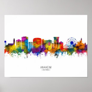 Poster Anaheim California Skyline