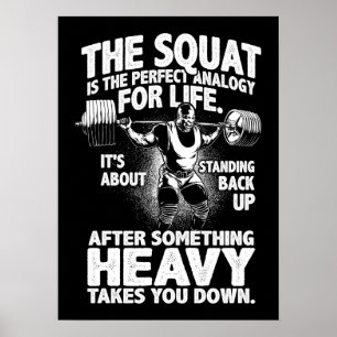 Poster Analogie De Squat Pour La Vie - Jour De La Jambe -