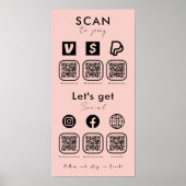Poster Analyse de code QR multiple pour payer les médias  (Devant)