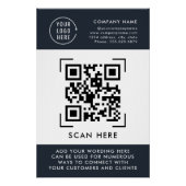 Poster Analyse du code QR | Business Logo Professionnel (Devant)