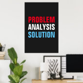 Poster Analyse du problème Solution Inspiration motivatio (Bureau à domicile)