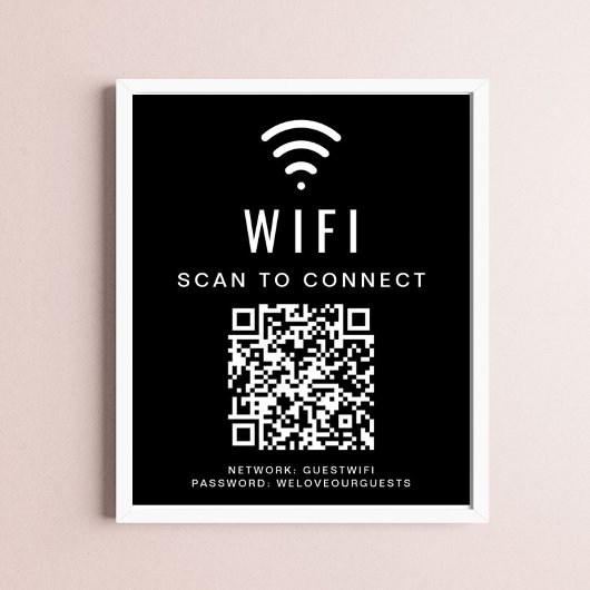 Poster Analyse réseau Wifi pour connecter le code QR en n