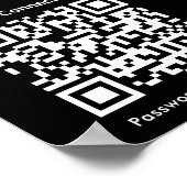 Poster Analyse Wifi Pour Connecter Mot De Passe Code Qr N (Coin)
