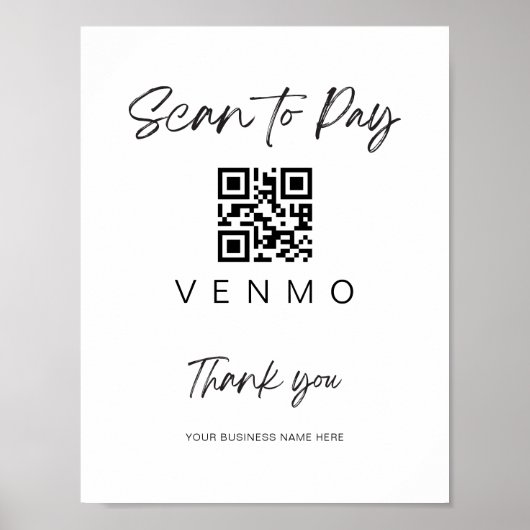 Poster Analyser le code QR du paiement - Mariage de la ba (Devant)