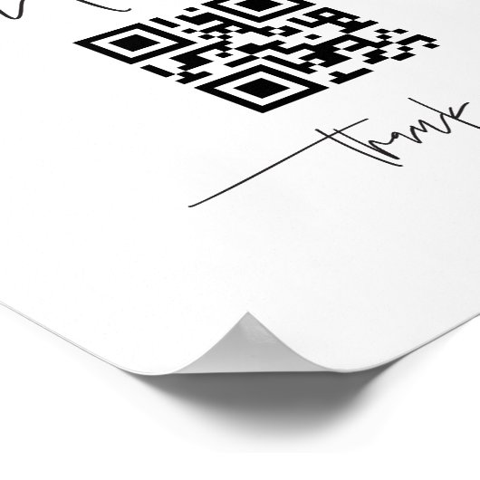 Poster Analyser le code QR Signer barre de Mariage Valet  (Coin)