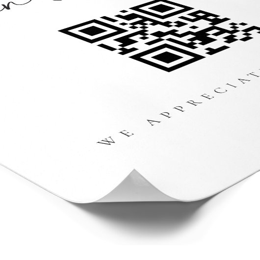 Poster Analyser le code QR Signer barre de Mariage Valet  (Coin)