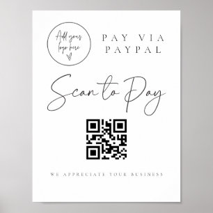 Poster Analyser le code QR Signer barre de Mariage Valet 