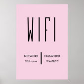 Poster Analyser pour connecter le réseau Wifi Code QR Mot (Devant)