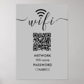 Poster Analyser pour connecter le réseau Wifi QR Code Min (Devant)
