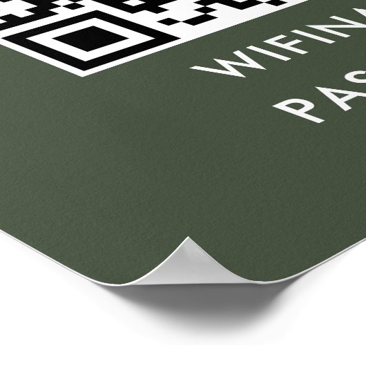 Poster Analyser Pour Connecter Wifi Qr Code Mot De Passe (Coin)