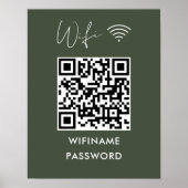 Poster Analyser Pour Connecter Wifi Qr Code Mot De Passe  (Devant)