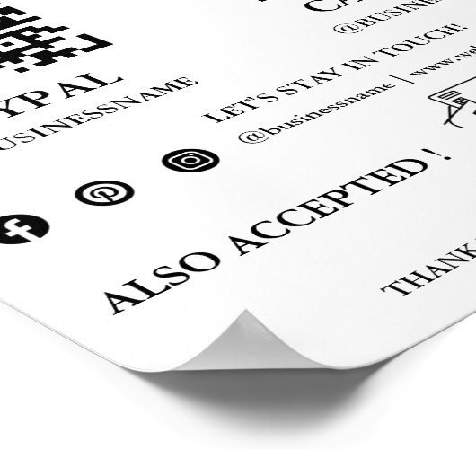 Poster Analyser pour payer le panneau de paiement du code (Coin)