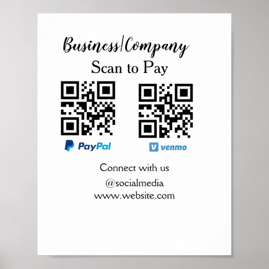 Poster Analyser pour payer q r code paypal venmo ajouter  (Devant)