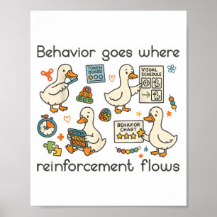Poster Analyste Comportement Oie Silly Rbt Aba Therapy Sp