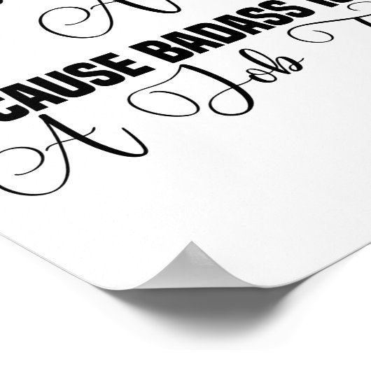 Poster Analyste de données parce que Badass n'est pas un  (Coin)