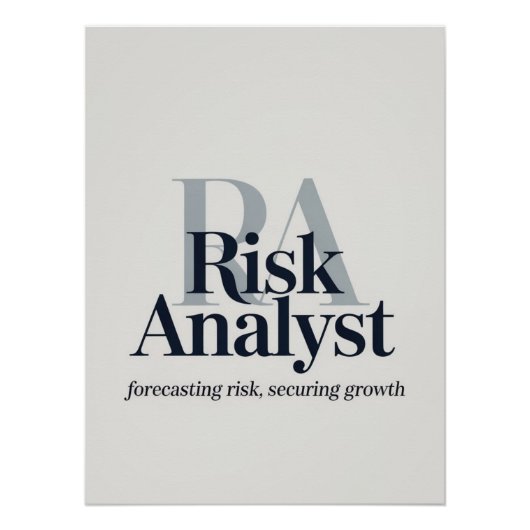 Poster Analyste des risques - Prévision des risques, sécu (Devant)