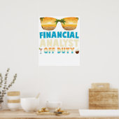 Poster Analyste financier Hors service Vacances d'été De (Cuisine)