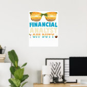 Poster Analyste financier Hors service Vacances d'été De (Bureau à domicile)