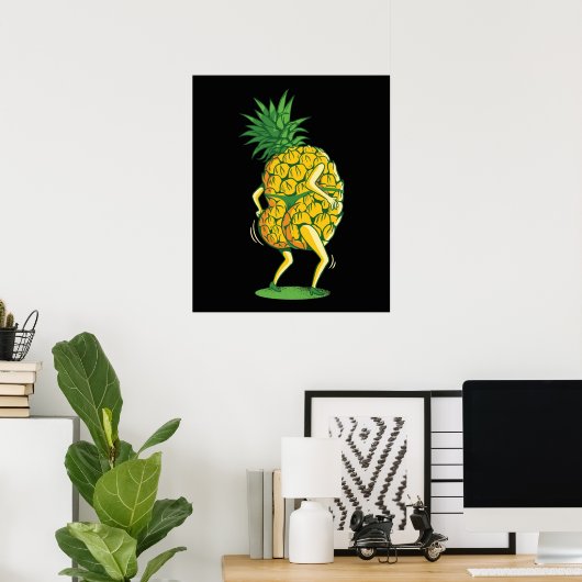 Poster Ananas (Bureau à domicile)