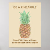Poster Ananas (Devant)
