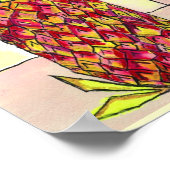 Poster Ananas à aile gauche (Coin)