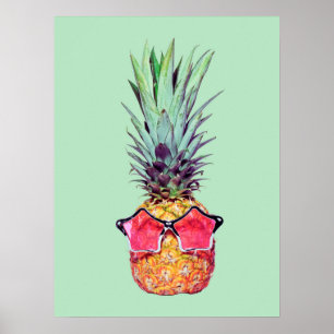 Poster Ananas à la mode