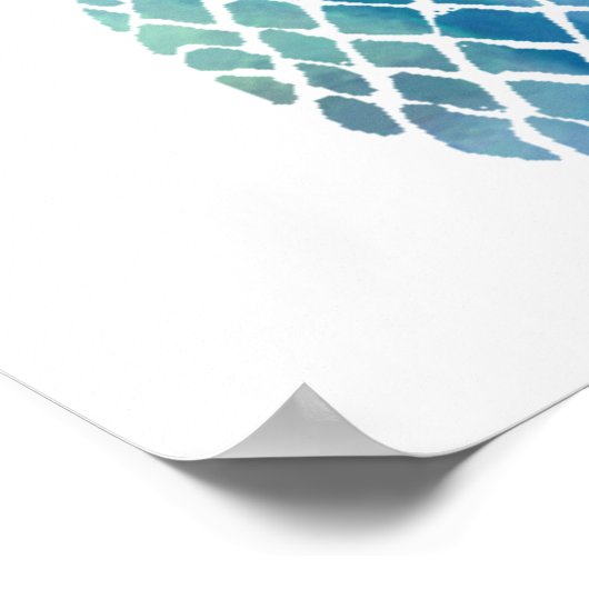 Poster ananas bleu (Coin)