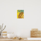 Poster Ananas botanique en jaune (Cuisine)