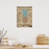 Poster Ananas Comosus - Histoire naturelle (Cuisine)