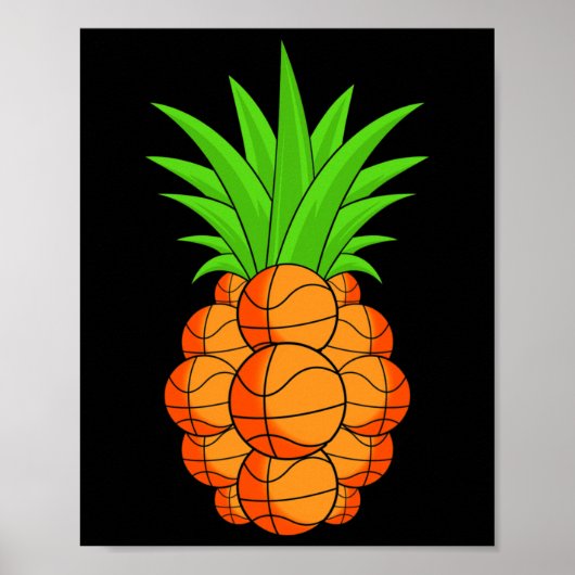 Poster ananas de basket unique hilarant - g original (Devant)