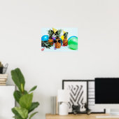 Poster Ananas de la fête avec des faveurs de fête Petits (Bureau à domicile)