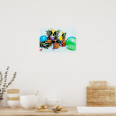 Poster Ananas de la fête avec des faveurs de fête Petits (Cuisine)