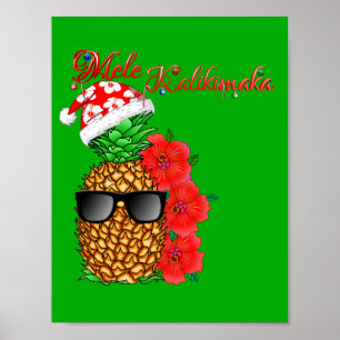 Poster Ananas de Noël Mele Kalikimaka