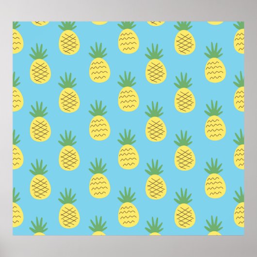 Poster Ananas délice : Tropical Fruit Print (Devant)