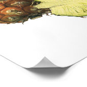 Poster Ananas Hawaiien vintage, Fruit de nourriture biolo (Coin)