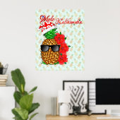 Poster Ananas Mele Kalikimaka (Bureau à domicile)