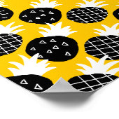 Poster Ananas noir (Coin)