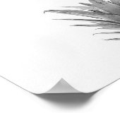 Poster Ananas noir et blanc (Coin)
