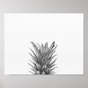 Poster Ananas noir et blanc