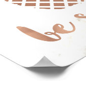 Poster Ananas rose rose sur Marbre blanc | Soyez doux (Coin)