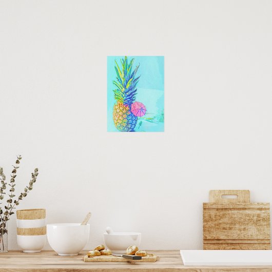 Poster Ananas Tropical (Cuisine)