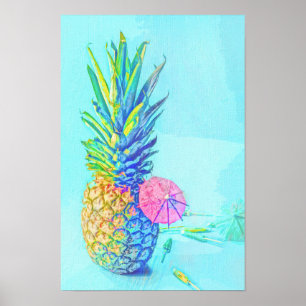 Poster Ananas Tropical