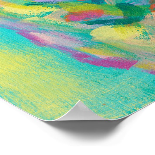 Poster Ananas tropical coloré (Coin)