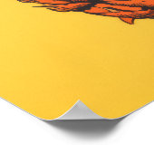 Poster Ananas tropical vintage (Coin)