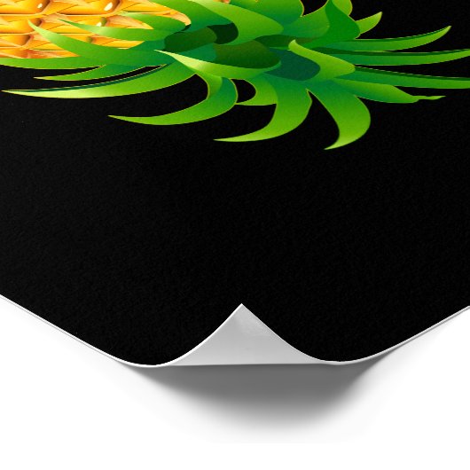 Poster Ananas vers le bas (Coin)