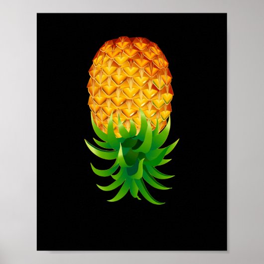 Poster Ananas vers le bas (Devant)