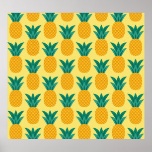 Poster Ananas Vintage : Fruit Motif délice.