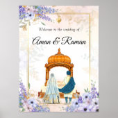 Poster Anand Karaj signe de bienvenue Sikh mariage (Devant)